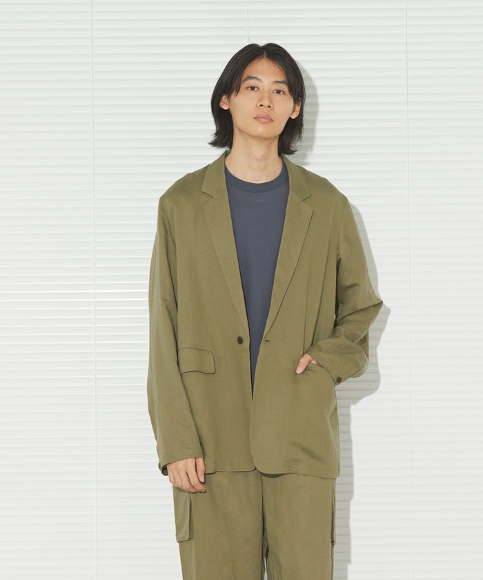 GREY LABEL リネンテンセルシングルジャケット(505843388)｜阪急