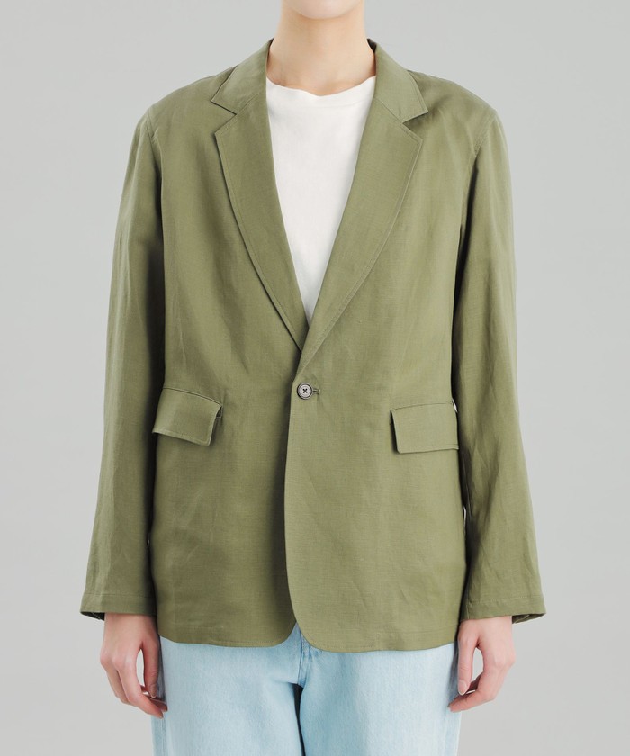GREY LABEL リネンテンセルシングルジャケット(505843388)｜阪急