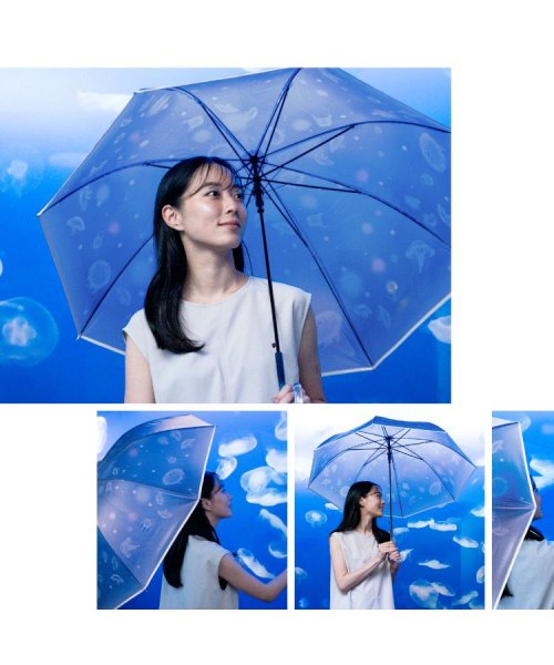Wpc．(Wpc．)/【Wpc.公式】［ビニール傘］えのすい×Wpc. アンブレラ おやすみ、クラゲ 親骨61cm 大きい ジャンプ傘 傘 レディース 雨傘 長傘 おしゃれ 可愛い /img09