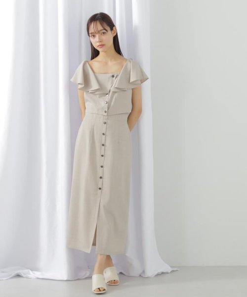 JILL by JILL STUART(ジル バイ ジル スチュアート)/リネンライクタイトスカート　WEB限定カラー:ブルー/img14