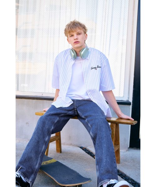 【オンライン・一部店舗限定】リラックスストライプラグジュアリーシャツ 人気・おすすめ｜使いやすい・旅行におすすめ 品質保証 全国発送 日本国内発送・最短翌日お届け