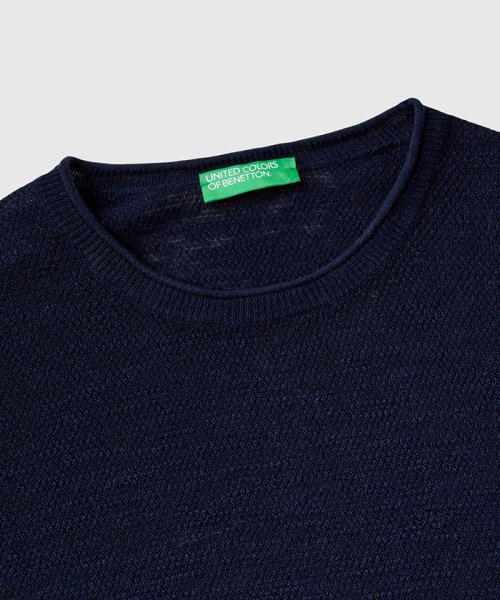 BENETTON (mens)(ベネトン（メンズ）)/リネン混コットンクルーネック無地長袖ニット・セーター/img05