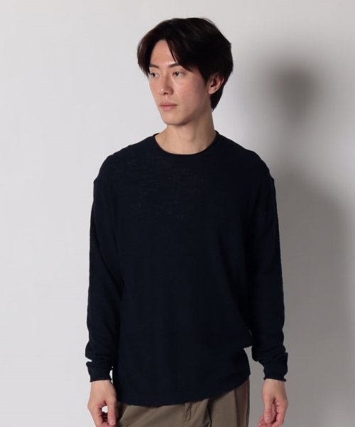 BENETTON (mens)(ベネトン（メンズ）)/リネン混コットンクルーネック無地長袖ニット・セーター/img11