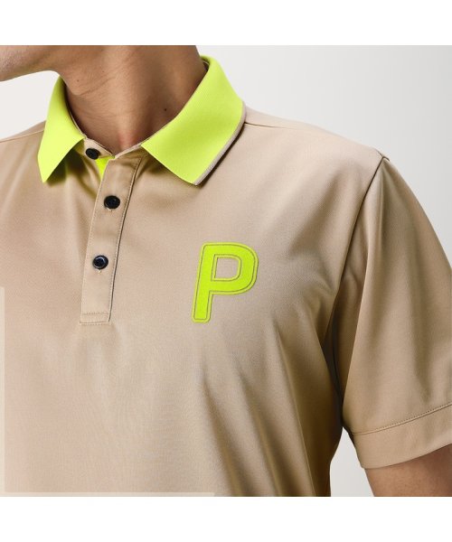 PUMA(PUMA)/メンズ ゴルフ ストレッチ カノコ Pロゴ クレリック 半袖 ポロシャツ/img08