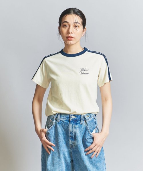 BEAUTY&YOUTH UNITED ARROWS(ビューティーアンドユース　ユナイテッドアローズ)/【別注】＜WAVE UNION＞フットボール ロゴ Tシャツ/img02