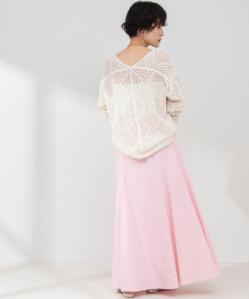 セール】ウォッシャブルタイプライターフレアロングスカート(506021331  