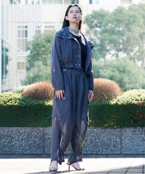 Schott(ショット)/Women's/×RUMBLE RED/ランブルレッド/SLUB CHIFFON CARGO PANTS/スラブシフォン カーゴパンツ/img14