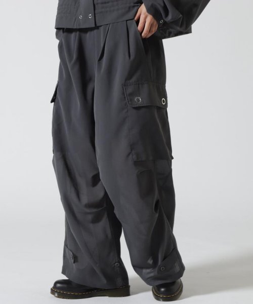 Schott(ショット)/Women's/×RUMBLE RED/ランブルレッド/SLUB CHIFFON CARGO PANTS/スラブシフォン カーゴパンツ/img15