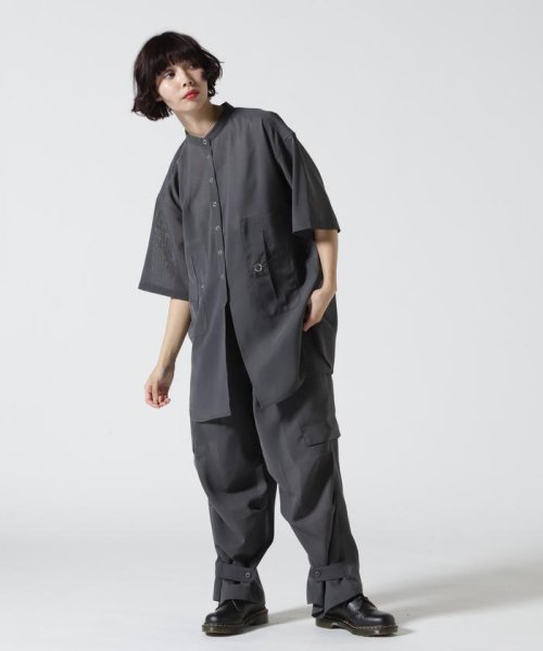 Schott(ショット)/Women's/xRUMBLE RED/ランブルレッド/SLUB CHIFFON WORK POCKET SHIRT/スラブシフォン シャツ/img11