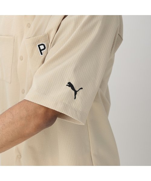 PUMA(プーマ)/メンズ ゴルフ P ストレッチ シアサッカー オープンカラー 半袖 シャツ/img04
