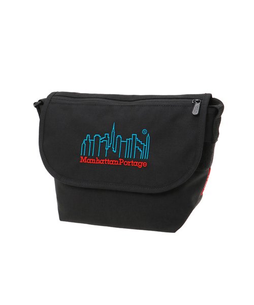 Manhattan Portage(マンハッタンポーテージ)/Nylon Messenger Bag JR Flap Zipper Pocket 3D Embroidery Neon/img01