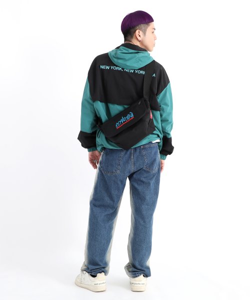 Manhattan Portage(マンハッタンポーテージ)/Nylon Messenger Bag JR Flap Zipper Pocket 3D Embroidery Neon/img12