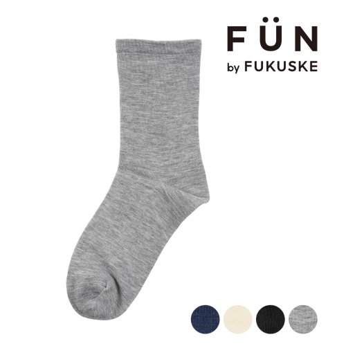 fukuske FUN(フクスケ ファン)/fukuske FUN(フクスケファン) ： comfortable socks 無地 ソックス クルー丈 口ゴムなし(3362－50M) 婦人 女性 レディー/img01