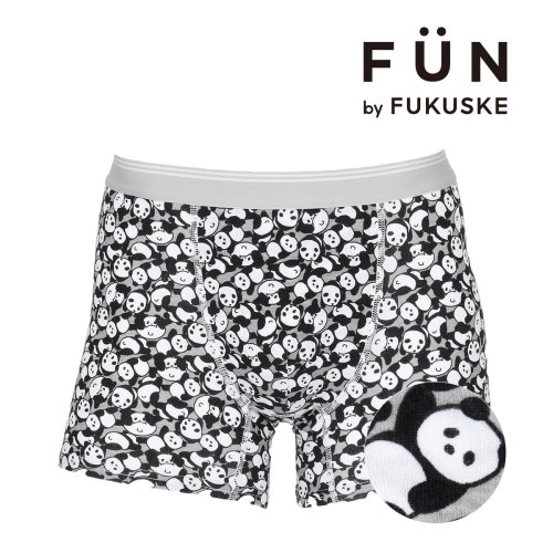 fukuske FUN(フクスケ ファン)/fukuske FUN(フクスケファン) ： パンダ柄 ボクサーブリーフ 前閉じ ベア天竺(453P9031) 紳士 男性 メンズフクスケ fukuske 福助/img01