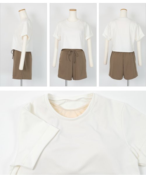 SEA DRESS(シードレス)/カップ付半袖Tシャツ×ショートパンツ/セット水着/img13