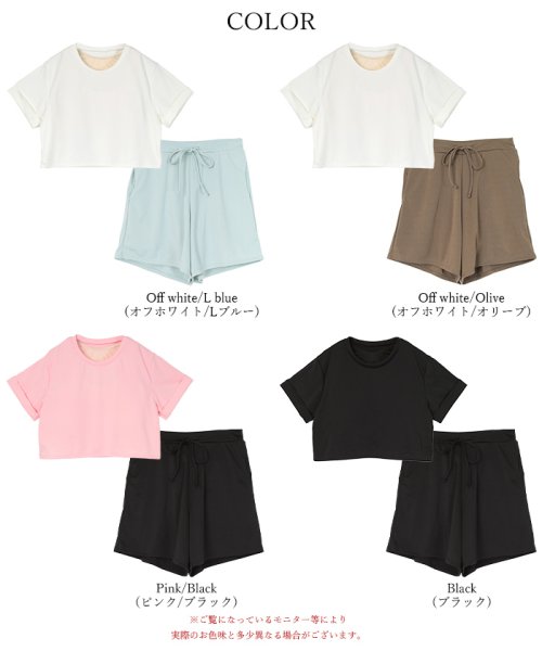 SEA DRESS(シードレス)/カップ付半袖Tシャツ×ショートパンツ/セット水着/img17