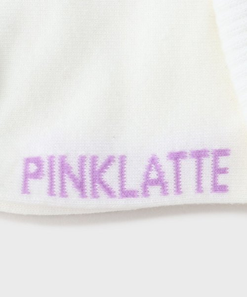 PINK-latte(ピンク　ラテ)/ラインロゴ入りショート丈ソックス/img05