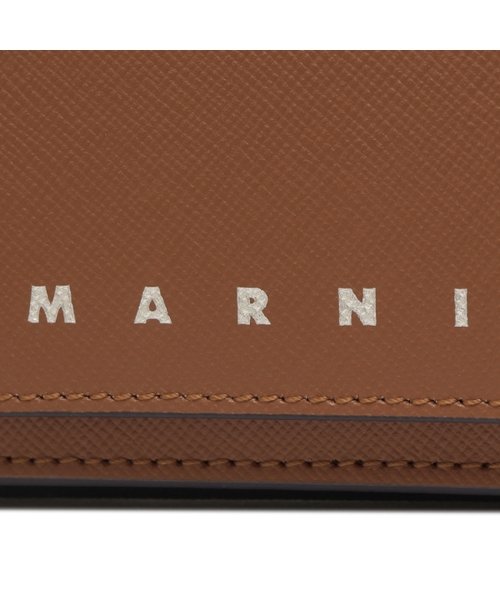 MARNI(マルニ)/マルニ 三つ折り財布 トリフォールド ミニ財布 ロゴ ブラウン ブルー メンズ MARNI PFMI0067U1 LV520 ZO719/img06