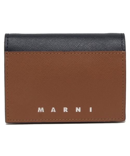MARNI(マルニ)/マルニ 二つ折り財布 バイフォールド ミニ財布 ロゴ ブラウン ブルー メンズ MARNI PFMI0072U0 LV520 ZO719/img05