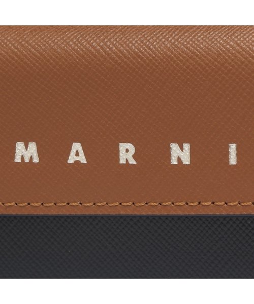 MARNI(マルニ)/マルニ カードケース パスケース ロゴ ブラウン ブルー メンズ MARNI PFMI0079U0 LV520 ZO719/img07