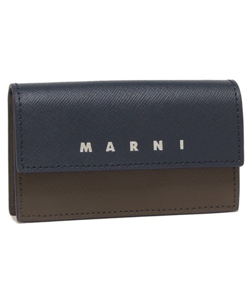 MARNI(マルニ)/マルニ カードケース パスケース ロゴ ブルー グリーン メンズ MARNI PFMI0079U0 LV520 ZO720/img01