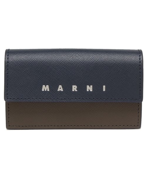 MARNI(マルニ)/マルニ カードケース パスケース ロゴ ブルー グリーン メンズ MARNI PFMI0079U0 LV520 ZO720/img05