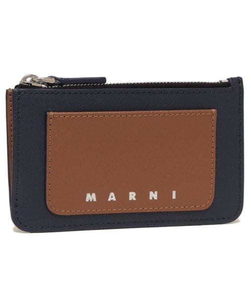 MARNI(マルニ)/マルニ カードケース 定期入れ ブラウン ブルー メンズ MARNI PFMI0080U0 LV520 ZO719/img01