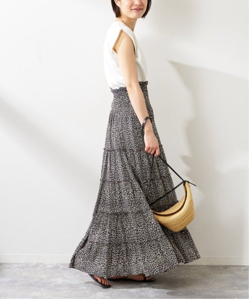 journal standard  L'essage (ジャーナルスタンダード　レサージュ)/《予約》《別注》【LUSANA / ルサーナ】RUFFLE TIRED MAXI SKIRT：スカート/img04