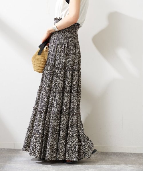 journal standard  L'essage (ジャーナルスタンダード　レサージュ)/《予約》《別注》【LUSANA / ルサーナ】RUFFLE TIRED MAXI SKIRT：スカート/img08