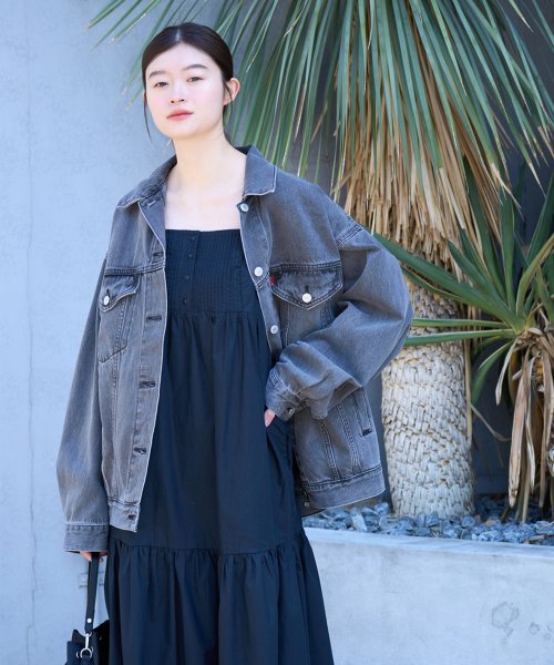 Levi's(リーバイス)/XL WOMEN'S トラッカージャケット ブラック WORN IN/img16