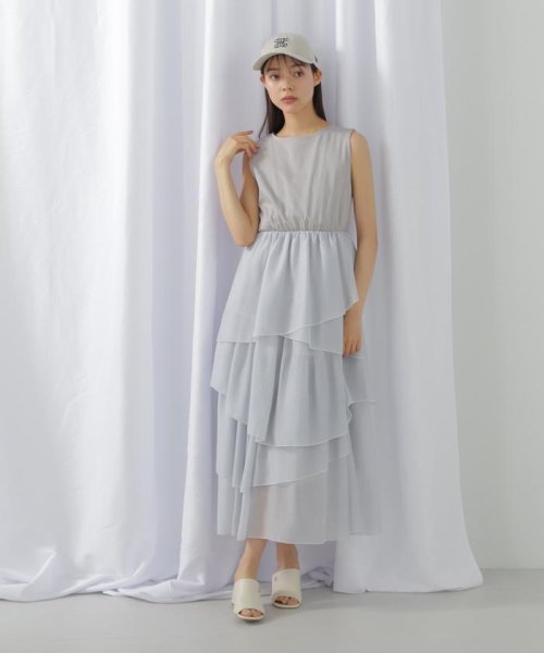 スムースドッキングボリュームアシメワンピース 商品説明一枚でスタイルが決まる！スムースカットソーとシアースカートをドッキングしたレディなワンピースです。配色の効いた E1438215098(11000円)