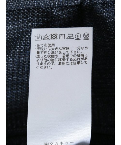 TAKA-Q(タカキュー)/TechLinen スリムフィット ノータックパンツ チェック紺(セットアップ可能) メンズ パンツ ボトム ストレッチ 伸びる カジュアル ビジネス 通勤 仕/img13