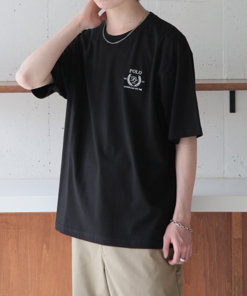 POLO BCS(ポロ　ビーシーエス)/◎SETUP7別注商品◎【POLO BCS / ポロ ビーシーエス】Laurel oversize print Tee プリントT Tシャツ ユニセックス 半袖/img01