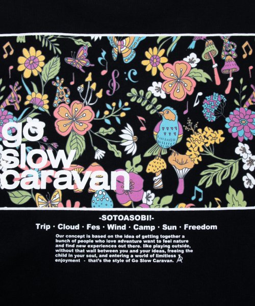 go slow caravan(ゴースローキャラバン)/321913A USA/C スクエアLOGOバックプリントゆったりTEE/img25