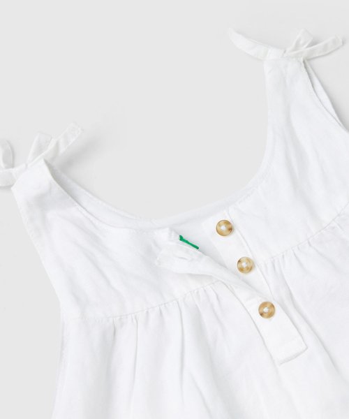 BENETTON (UNITED COLORS OF BENETTON GIRLS)(ユナイテッド　カラーズ　オブ　ベネトン　ガールズ)/キッズ肩リボンバックボタンフリルワンピースG/img01