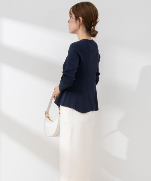 《手洗い可能》リブフレアVネックカーディガン 人気・おすすめ｜使いやすい・旅行におすすめ 品質保証 全国発送 日本国内発送・最短翌日お届け