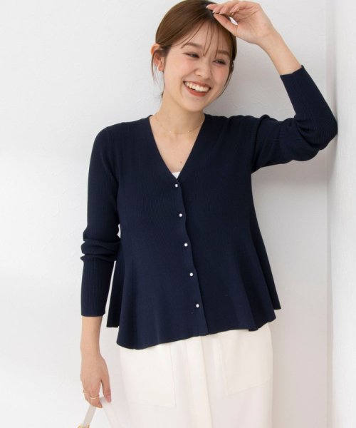 《手洗い可能》リブフレアVネックカーディガン 人気・おすすめ｜使いやすい・旅行におすすめ 品質保証 全国発送 日本国内発送・最短翌日お届け