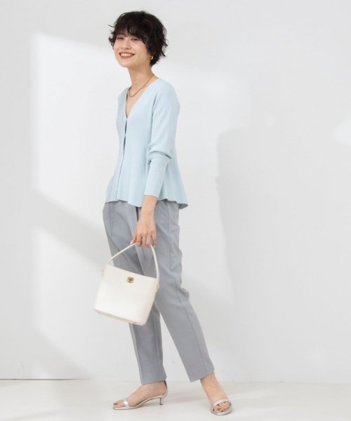 《手洗い可能》リブフレアVネックカーディガン 人気・おすすめ｜使いやすい・旅行におすすめ 品質保証 全国発送 日本国内発送・最短翌日お届け