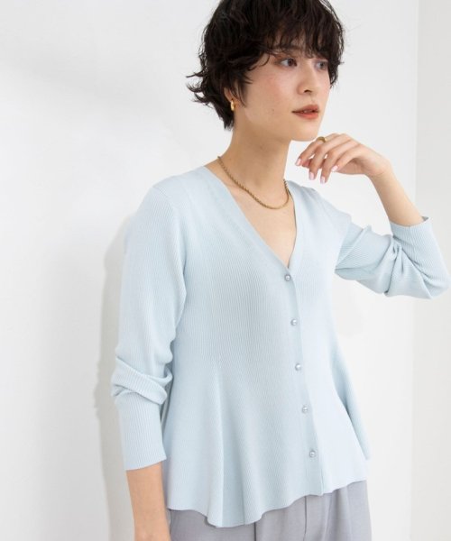 《手洗い可能》リブフレアVネックカーディガン 人気・おすすめ｜使いやすい・旅行におすすめ 品質保証 全国発送 日本国内発送・最短翌日お届け