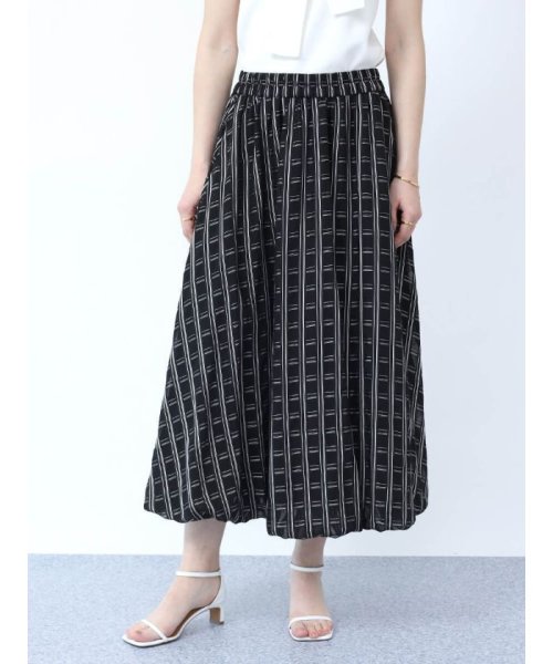 格子柄シアーバルーンスカート 