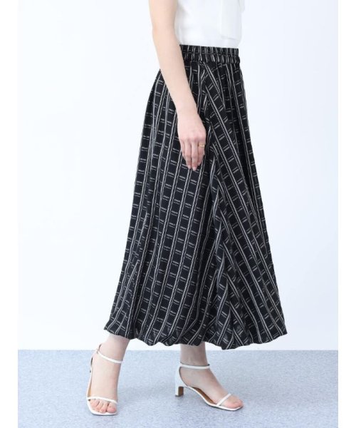 格子柄シアーバルーンスカート 