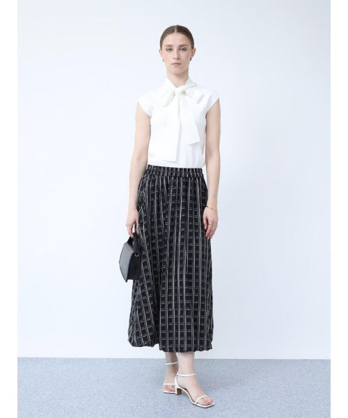 格子柄シアーバルーンスカート 