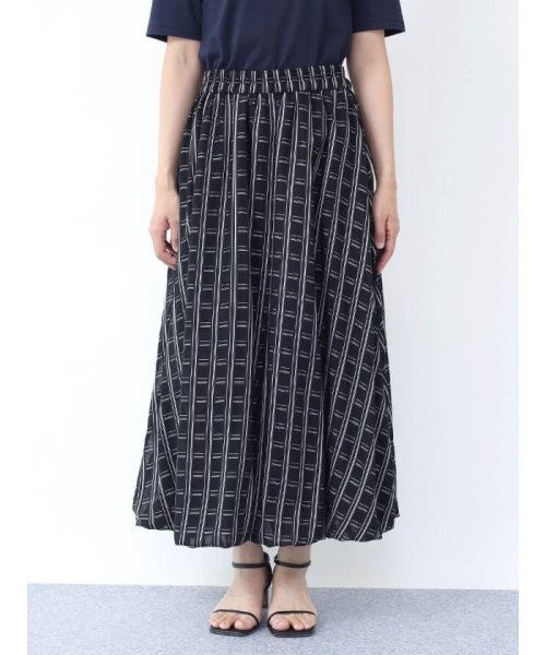 格子柄シアーバルーンスカート 