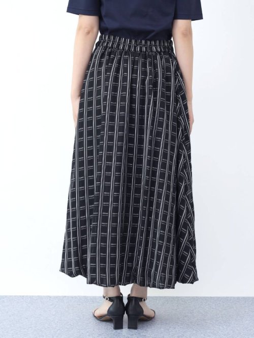 格子柄シアーバルーンスカート 