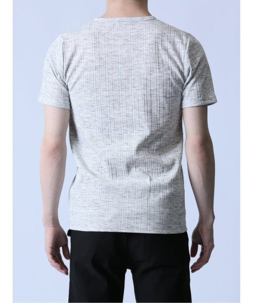 semanticdesign(セマンティックデザイン)/ミックス杢ランダムテレコ Vネック半袖Tシャツ/img06