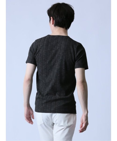 semanticdesign(セマンティックデザイン)/ミックス杢ランダムテレコ Vネック半袖Tシャツ/img11
