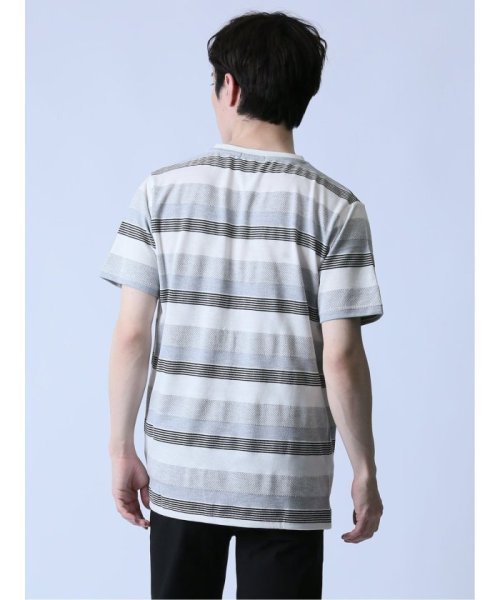 semanticdesign(セマンティックデザイン)/ジャガードボーダー クルーネック半袖Tシャツ/img02