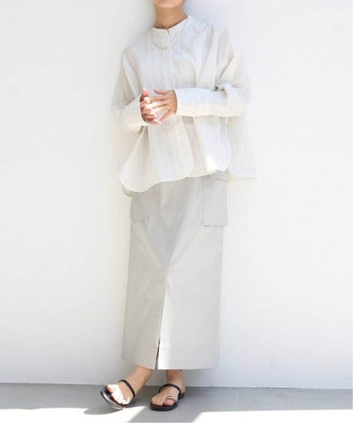 ラミーコットン ペンシルロングスカート 