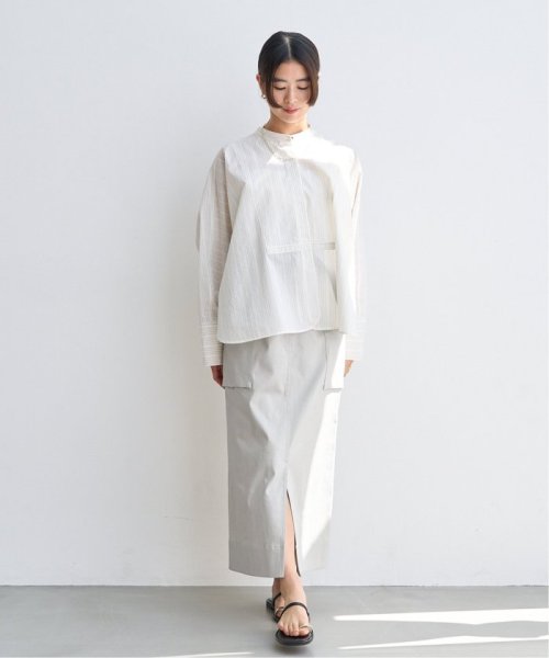 ラミーコットン ペンシルロングスカート 