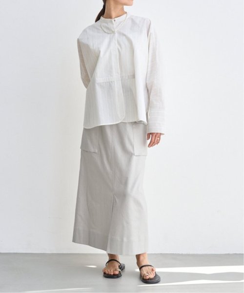 ラミーコットン ペンシルロングスカート 